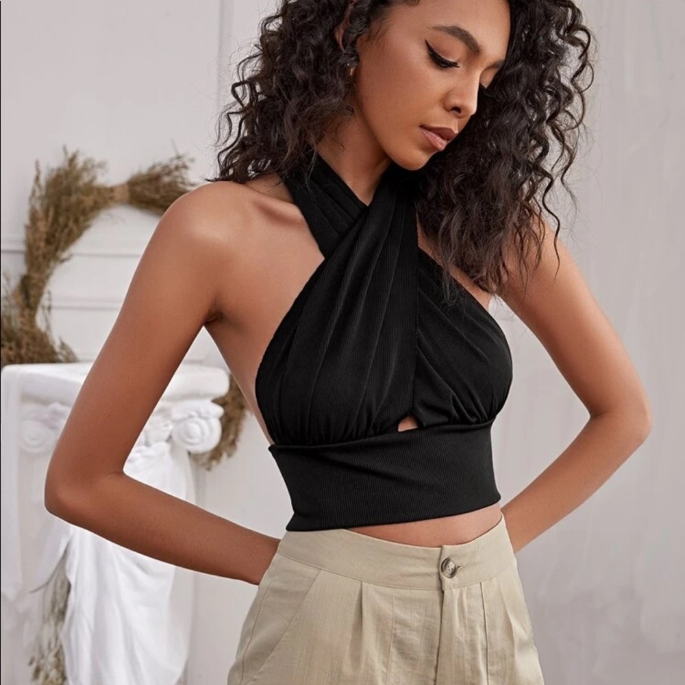 Shein Wrap Top- Can be tied multiple ways!